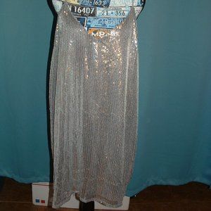 A new Day silver sequined mini dress.